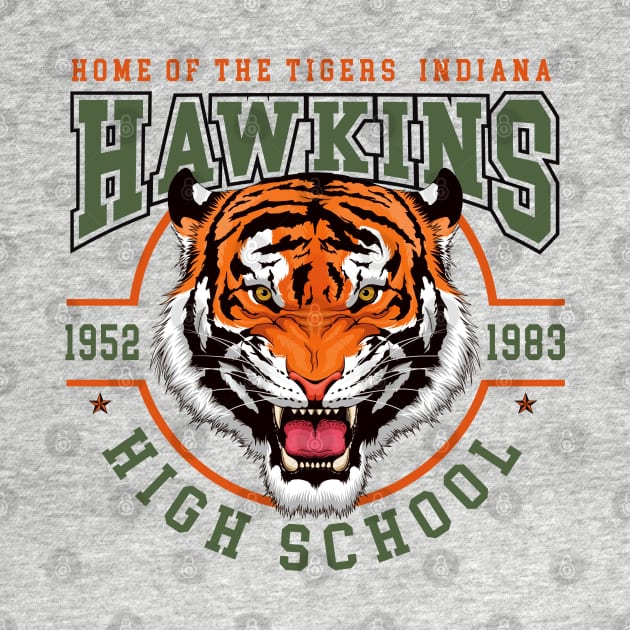 Hawkins High School Indiana by Alema Art